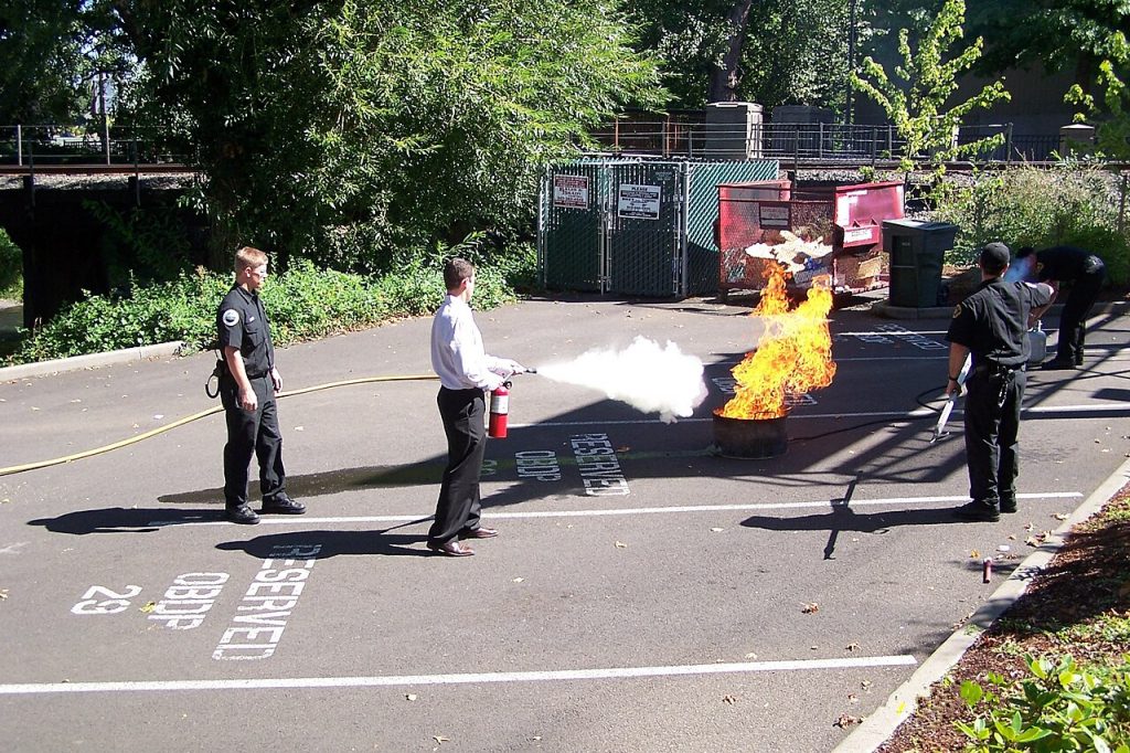 Hands-on portable fire extinguisher training